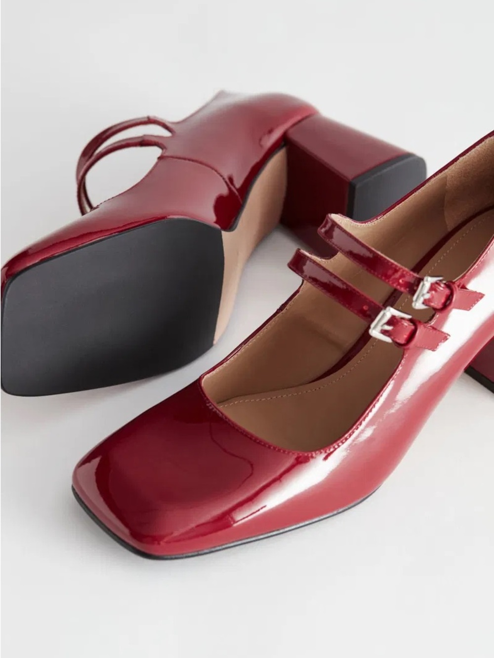 BNIB & Other Stories Patent Leather Mary Jane Pumps - Picture 2 of 9